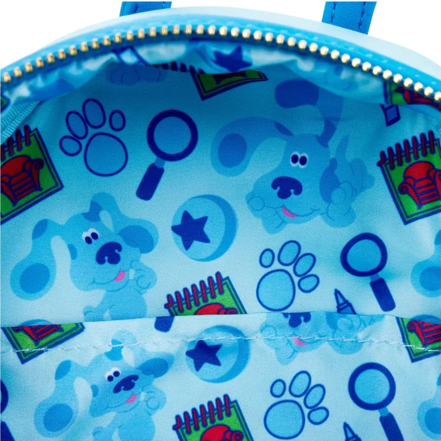 10" Blue's Clues - Blue Faux Leather Mini Backpack Bag Loungefly