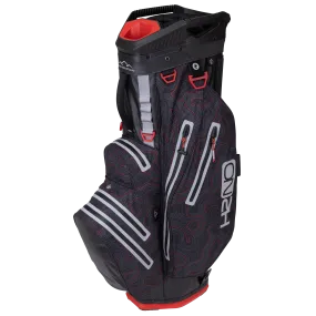 2024 Sun Mountain H2NO Lite Cart Bag -  Black / Red Topography