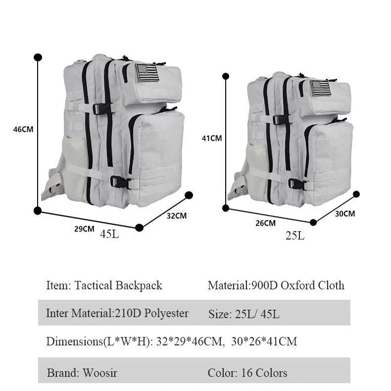 25L and 45L Molle Hiking Backpack