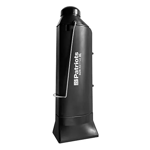4Patriots Sun Kettle XL Solar Water Heater - Portable Thermos Flask Boils Water Using The Sun, For Camping, Hunting, Backpacking - Lightweight & Gas & Electricity Free - Extra-Large 33.8oz Capacity
