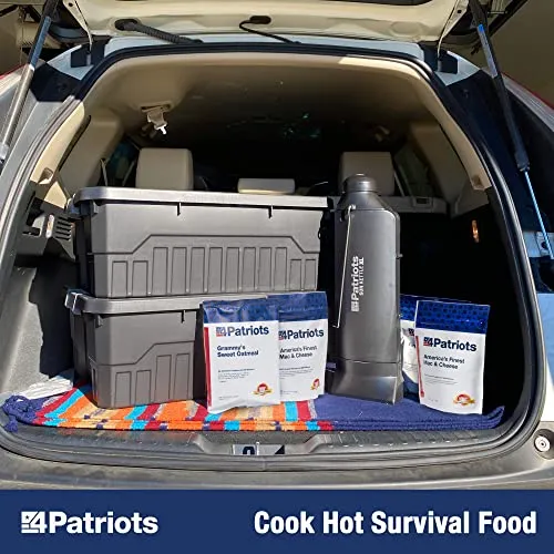 4Patriots Sun Kettle XL Solar Water Heater - Portable Thermos Flask Boils Water Using The Sun, For Camping, Hunting, Backpacking - Lightweight & Gas & Electricity Free - Extra-Large 33.8oz Capacity