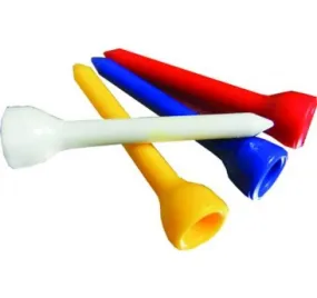 50MM (20 PCS) PLASTIC TEES MIXED COLOURS
