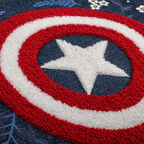 5" Marvel 80th Anniversary - Captain America Floral Shield Zip Around Wallet Loungefly