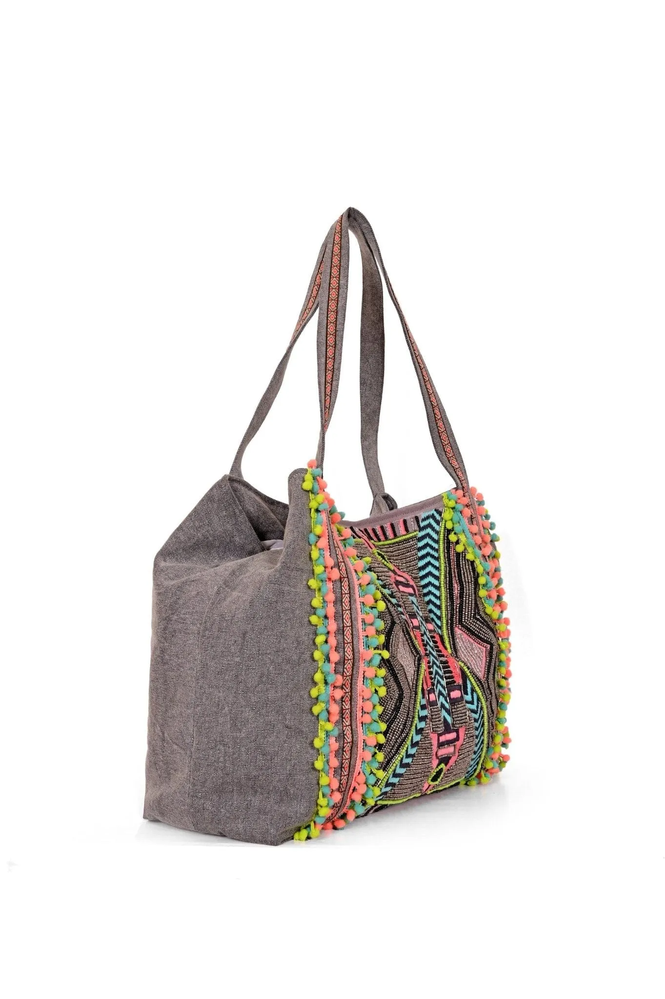 ABF19024 Hand Beaded Gargoyle Embellished Tote