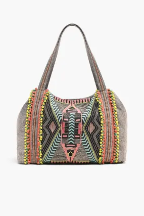 ABF19024 Hand Beaded Gargoyle Embellished Tote