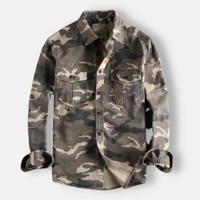 Antonios Camouflage Cargo Shirt Men