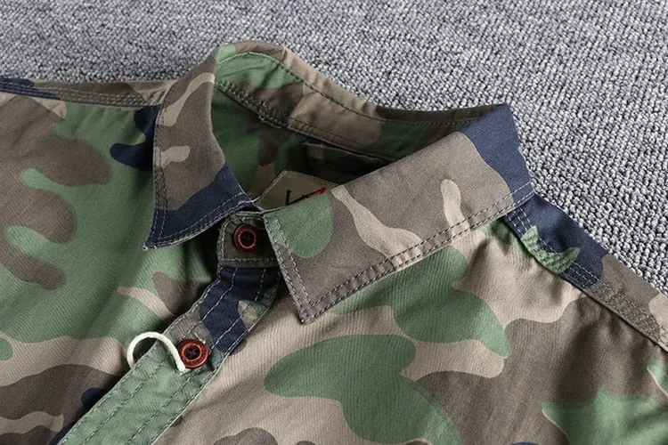 Antonios Camouflage Cargo Shirt Men