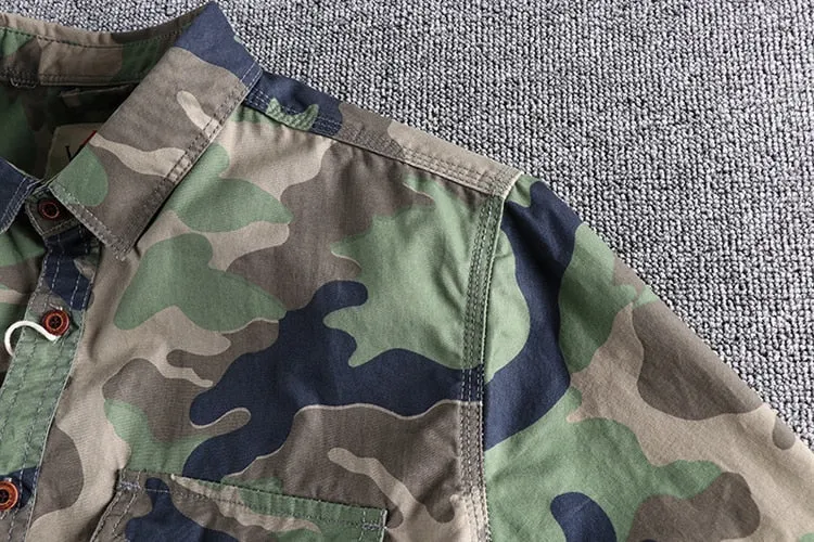 Antonios Camouflage Cargo Shirt Men