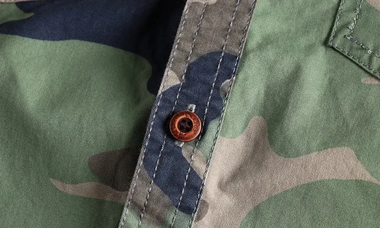 Antonios Camouflage Cargo Shirt Men