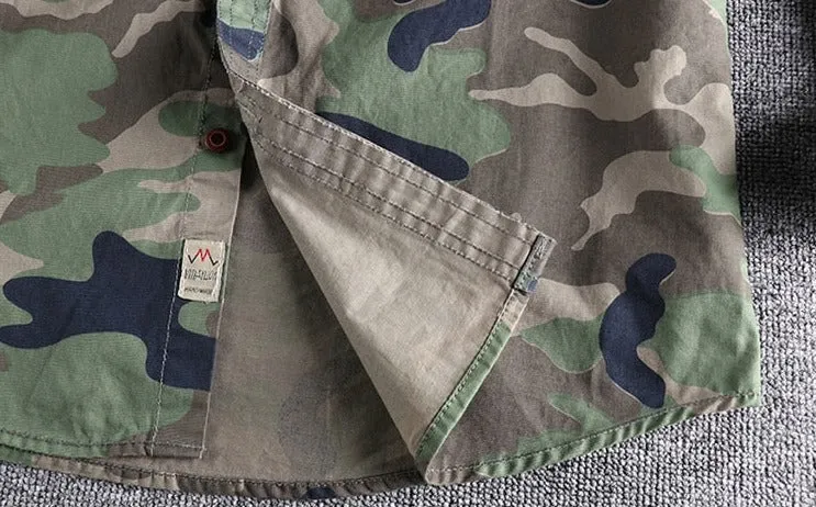 Antonios Camouflage Cargo Shirt Men