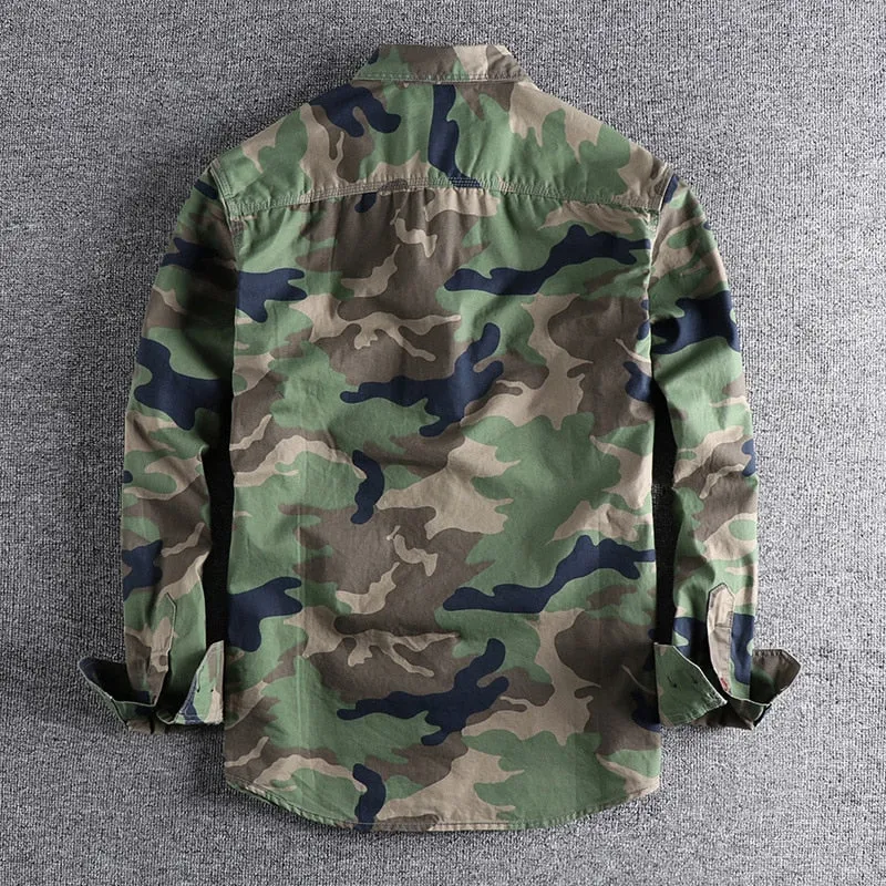 Antonios Camouflage Cargo Shirt Men