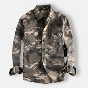 Antonios Camouflage Cargo Shirt Men