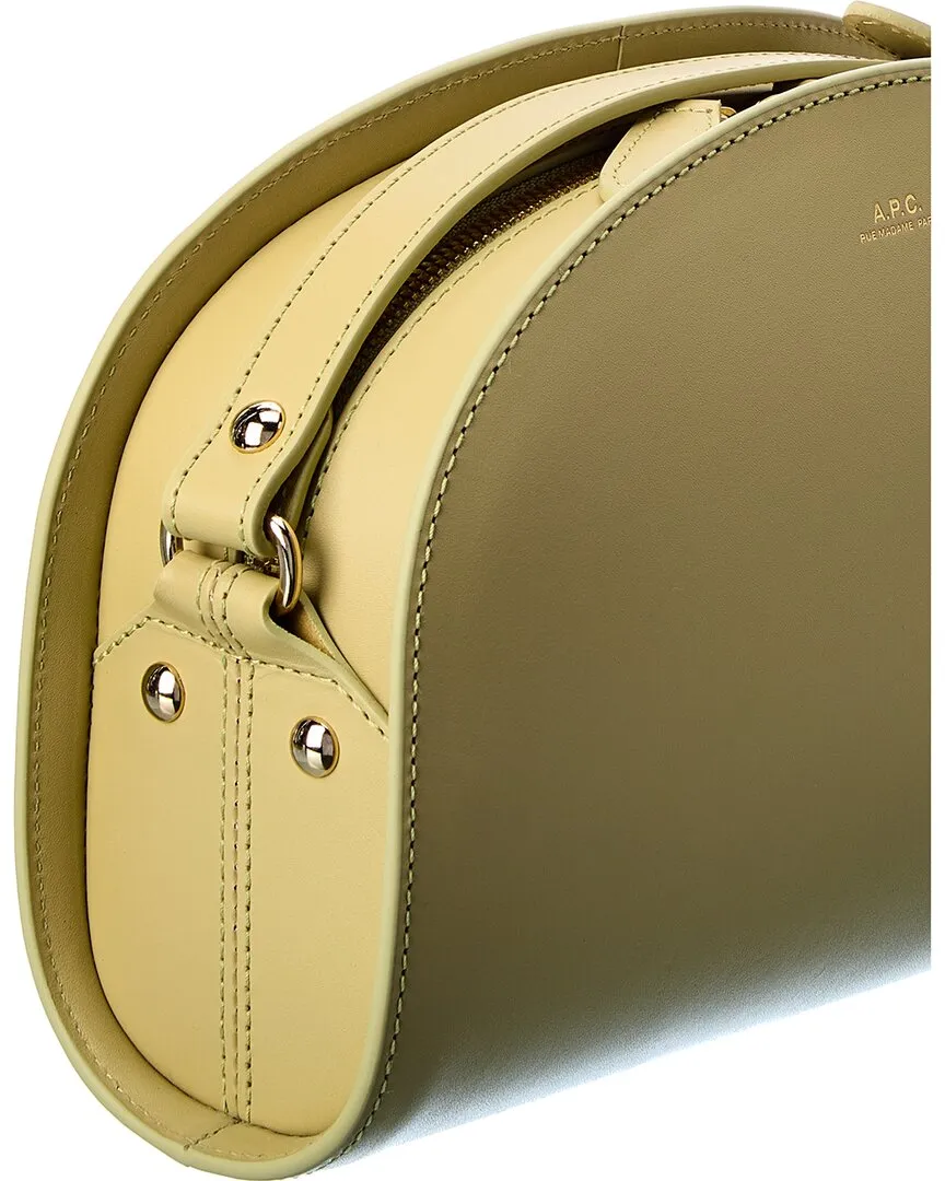A.P.C. Sac Demi Lune Leather Shoulder Bag