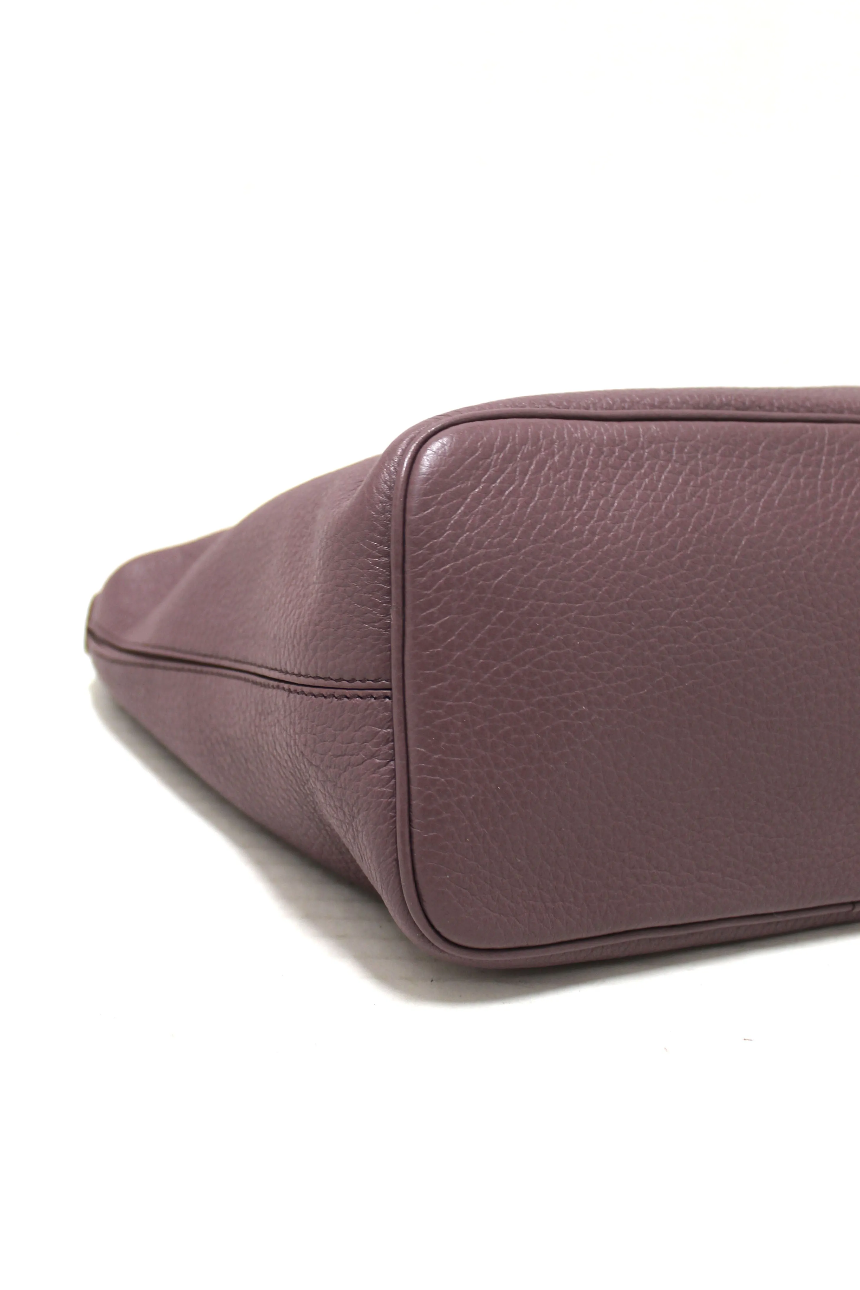 Authentic Bottega Veneta Purple Leather Small Hobo Shoulder Bag