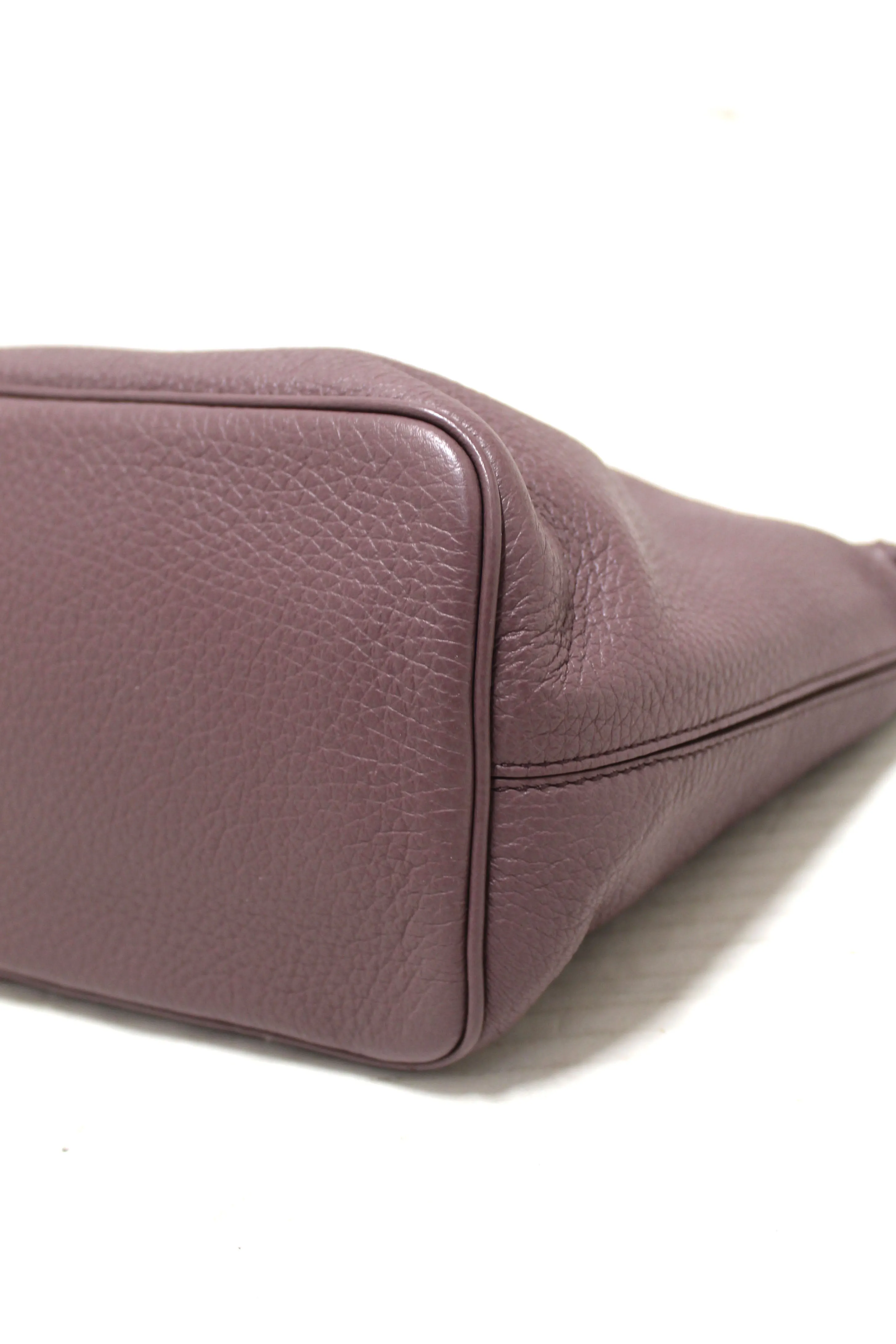 Authentic Bottega Veneta Purple Leather Small Hobo Shoulder Bag