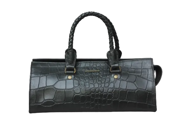 Black Croco Shoulder bag