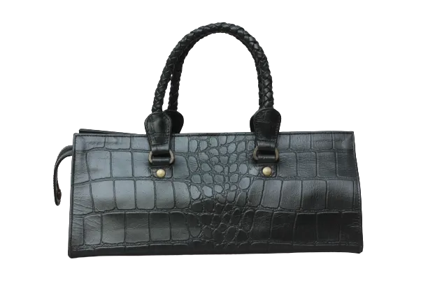 Black Croco Shoulder bag