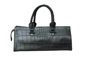 Black Croco Shoulder bag