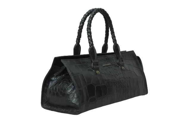 Black Croco Shoulder bag