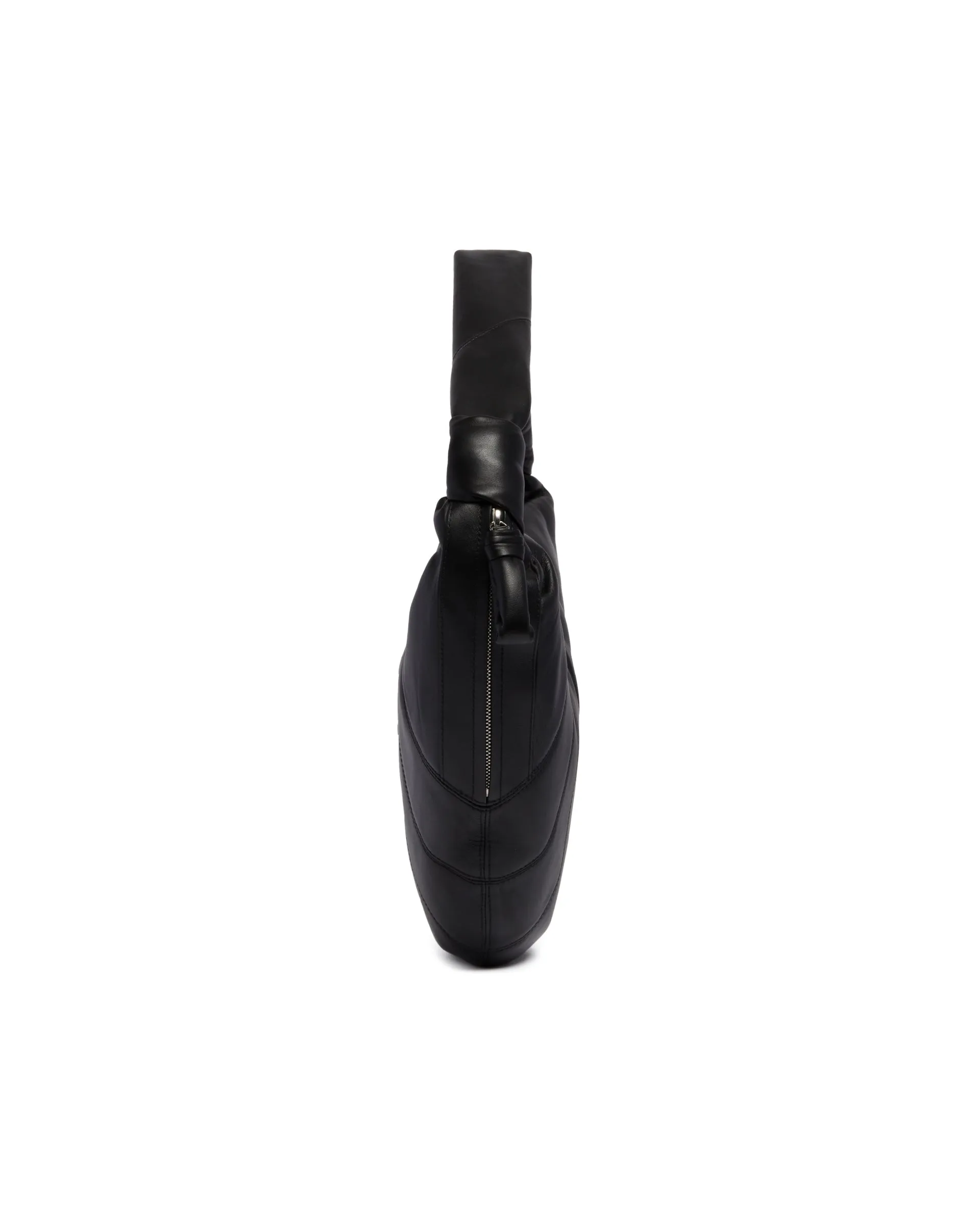 Black Leather Croissant Bag