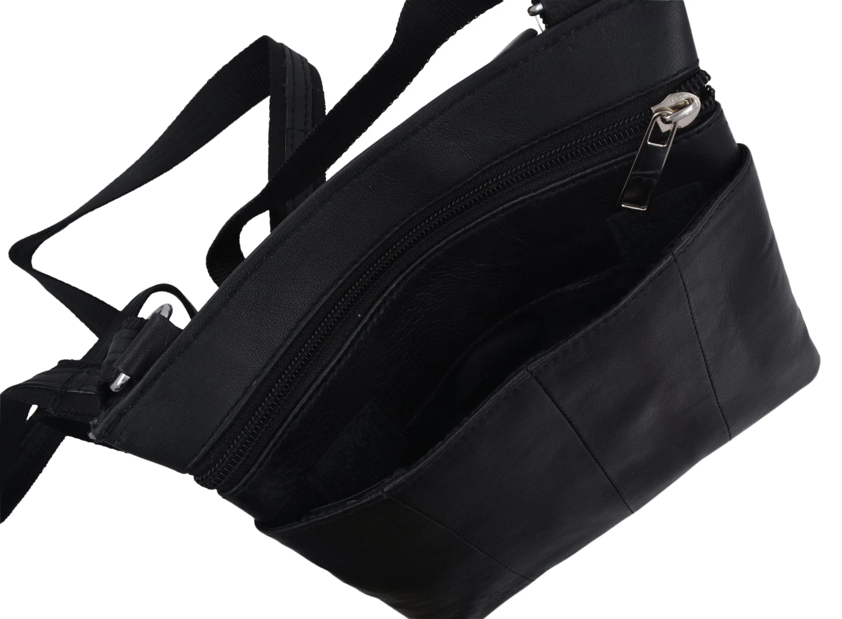 Black Women's Genuine Leather Small Crossbody Shoulder Bag Purse for Ladies 908