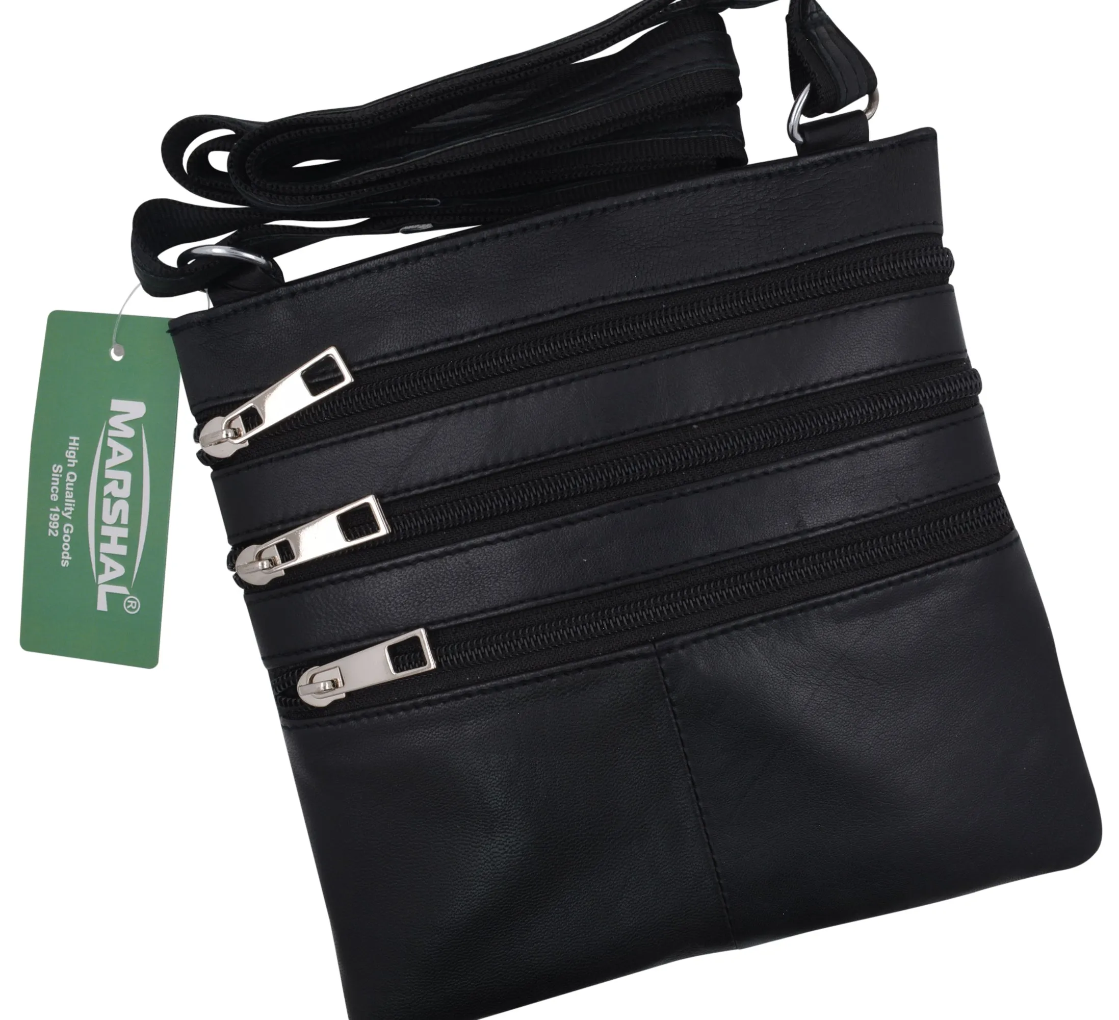 Black Women's Genuine Leather Small Crossbody Shoulder Bag Purse for Ladies 908