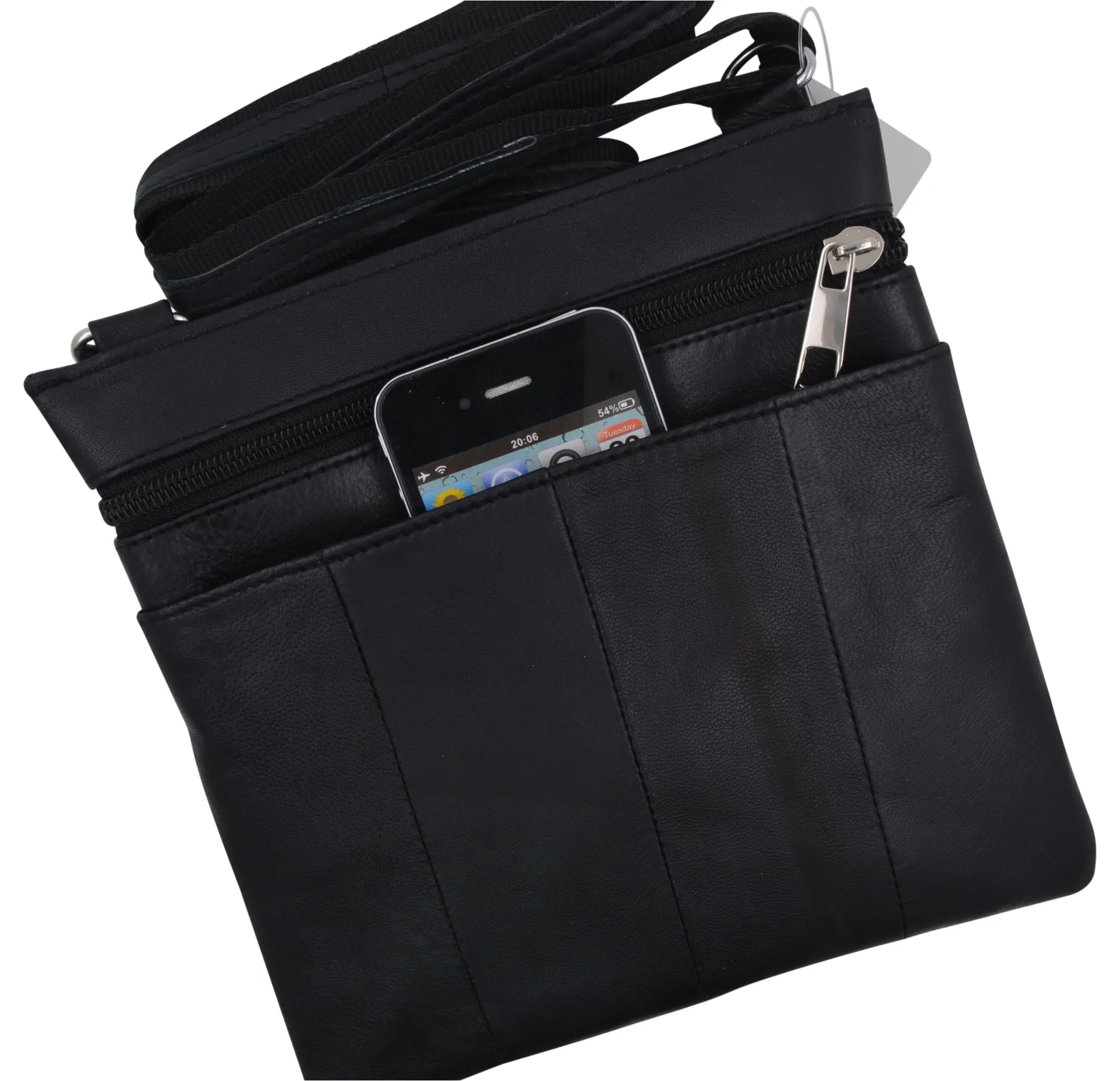 Black Women's Genuine Leather Small Crossbody Shoulder Bag Purse for Ladies 908