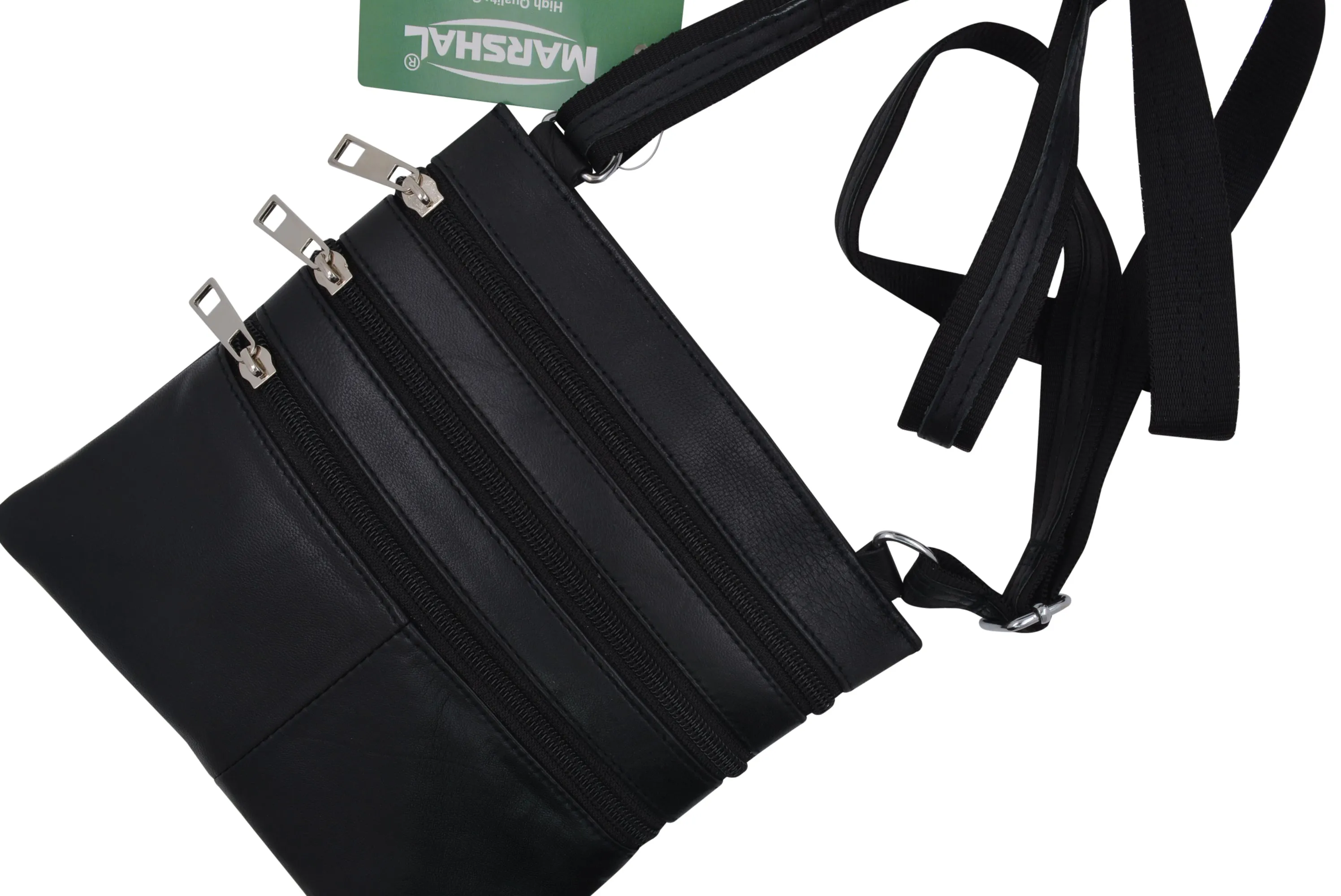 Black Women's Genuine Leather Small Crossbody Shoulder Bag Purse for Ladies 908