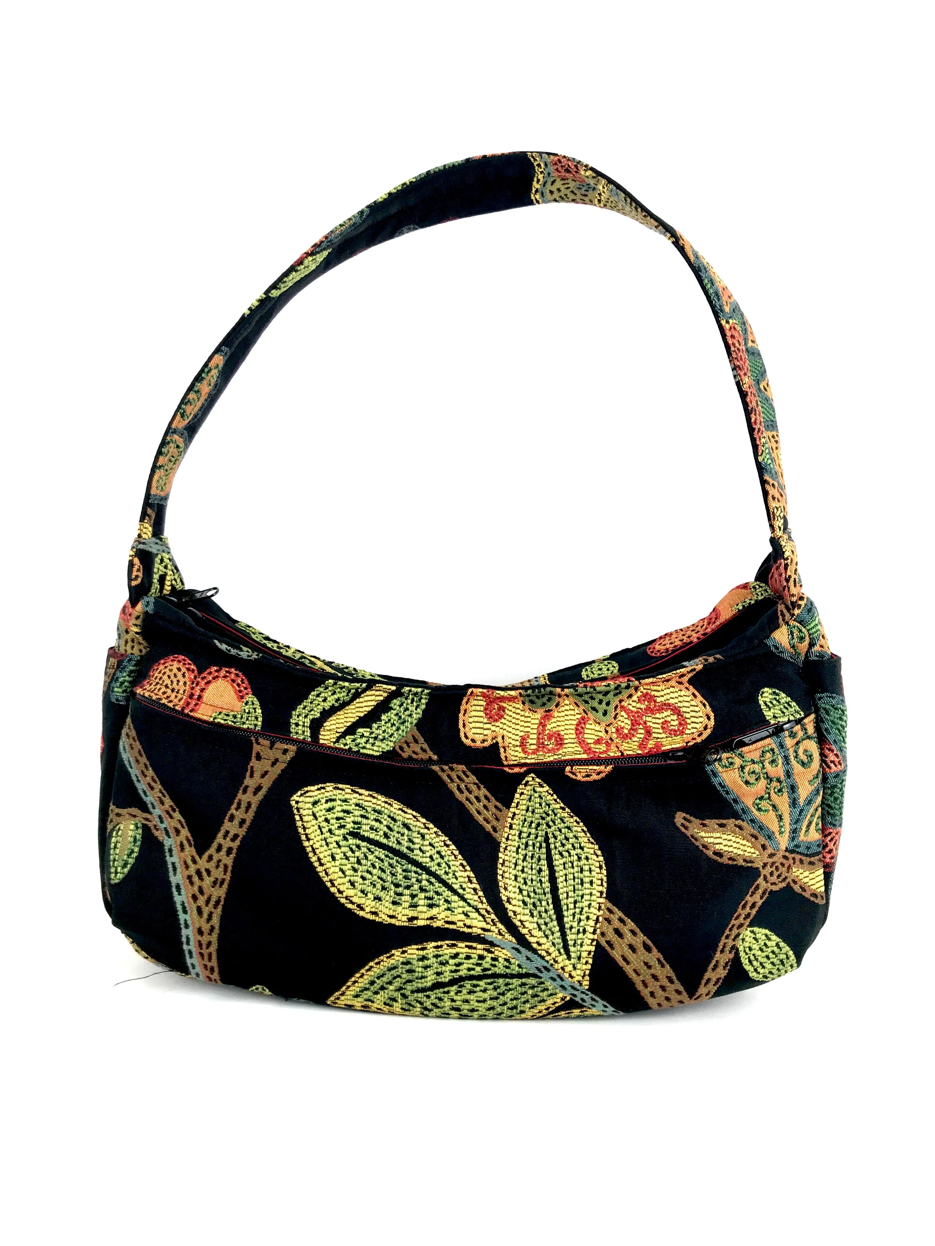 Boat Bag,  Large, in Vintage Black Floral Jacquard
