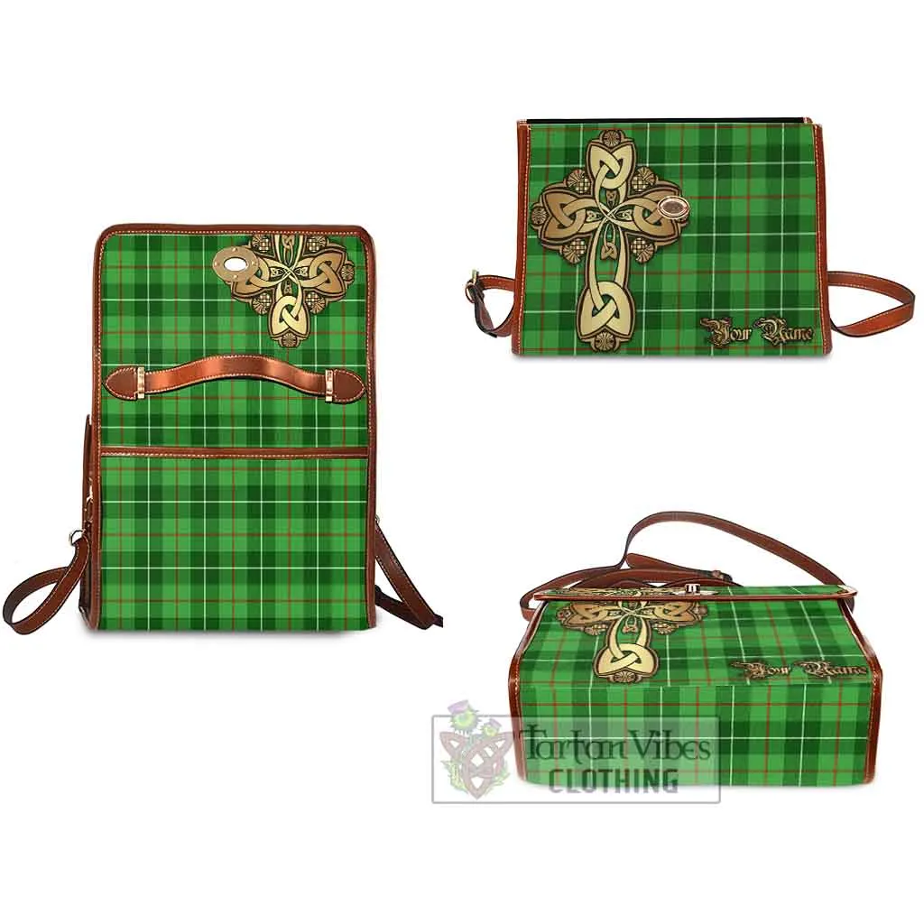 Boyle Tartan Waterproof Canvas Bag Golden Thistle Celtic Cross Style