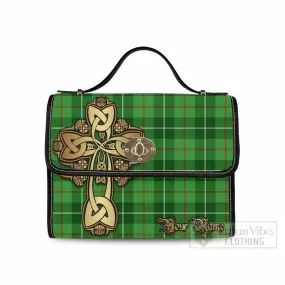 Boyle Tartan Waterproof Canvas Bag Golden Thistle Celtic Cross Style