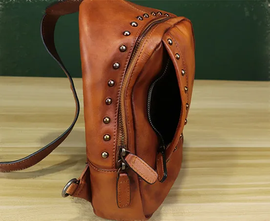 Brown Women's Crossbody Sling Bag Chest Bag For Women