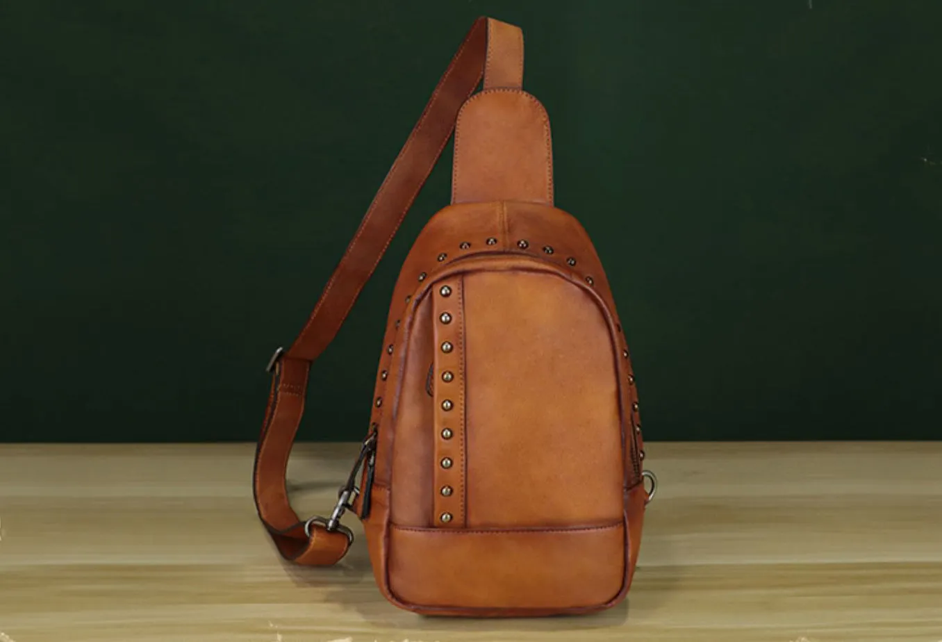 Brown Women's Crossbody Sling Bag Chest Bag For Women