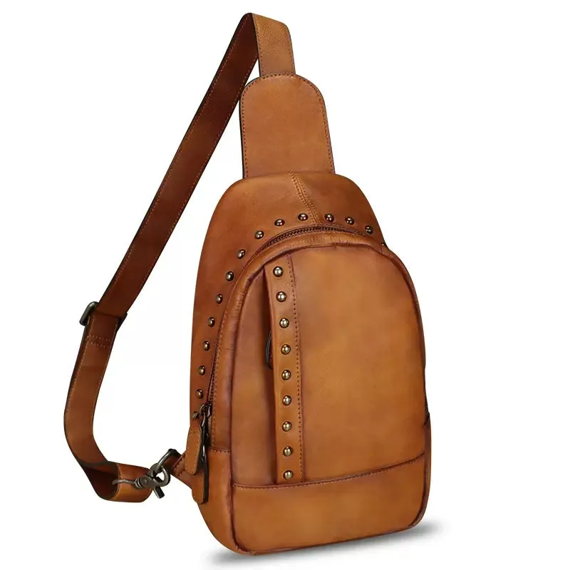 Brown Women's Crossbody Sling Bag Chest Bag For Women