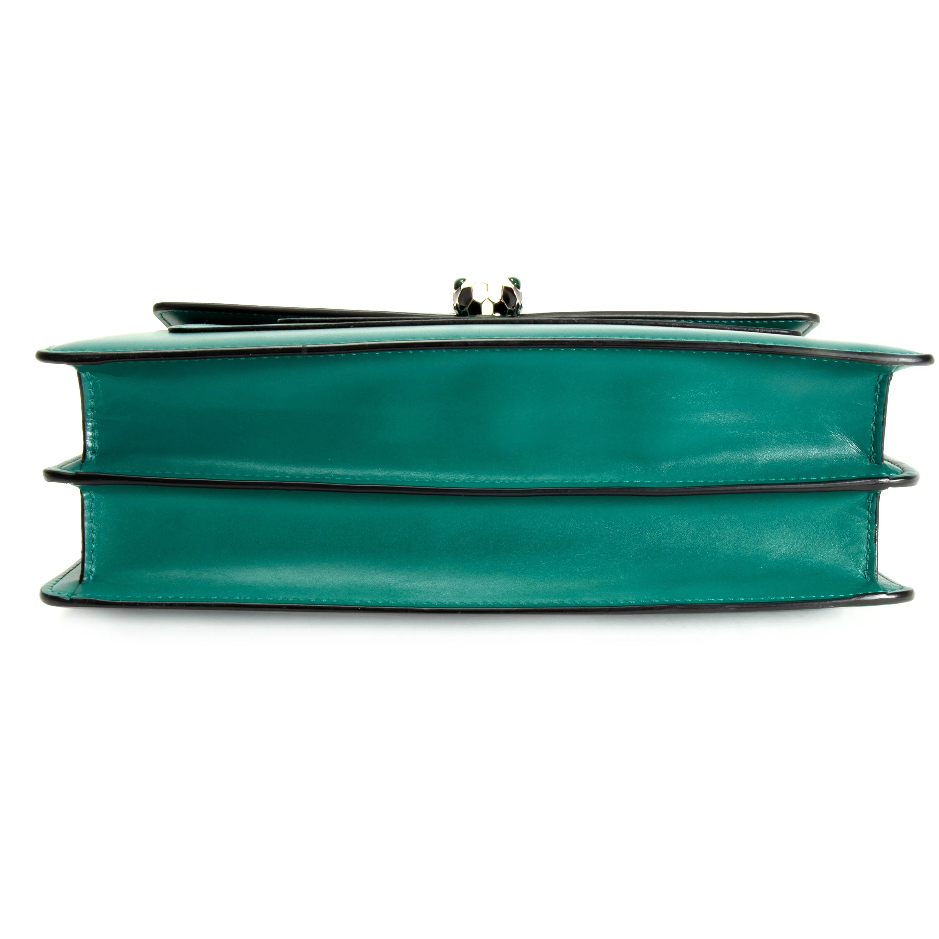 Bvlgari Serpenti Forever Emerald Green Calf Leather Shoulder Bag