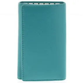 Calvin Key Ring Leather Wallet - Turquoise