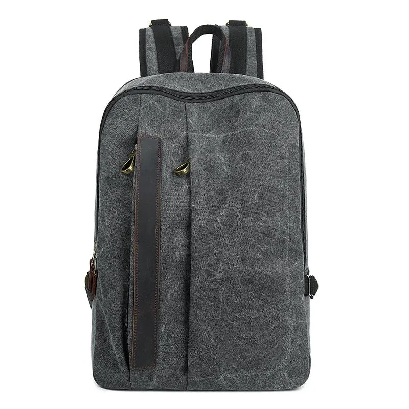 Canvas Mens 14" Black Computer Backpack Green Travel Backpack Blue College Backpack for Men
