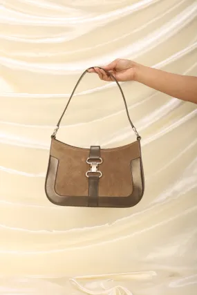Celine Suede Triomphe Shoulder Bag
