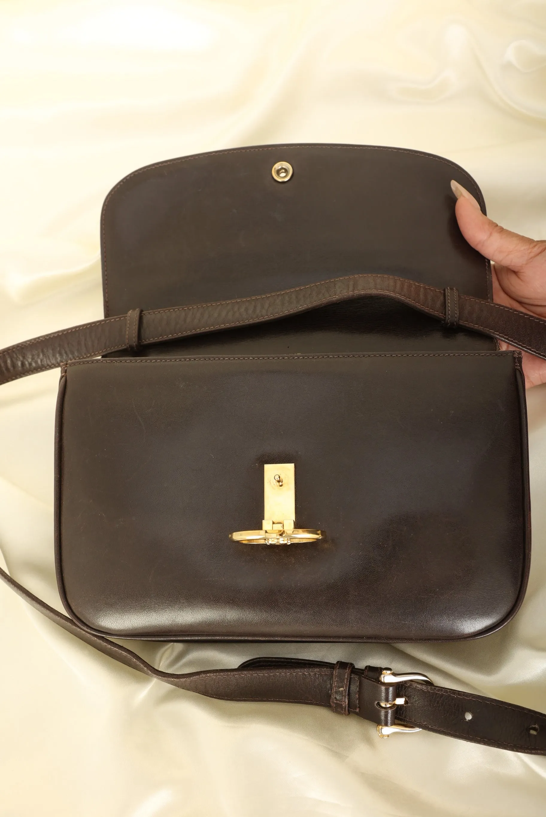 Celine Triomphe Boxcalf Shoulder Bag