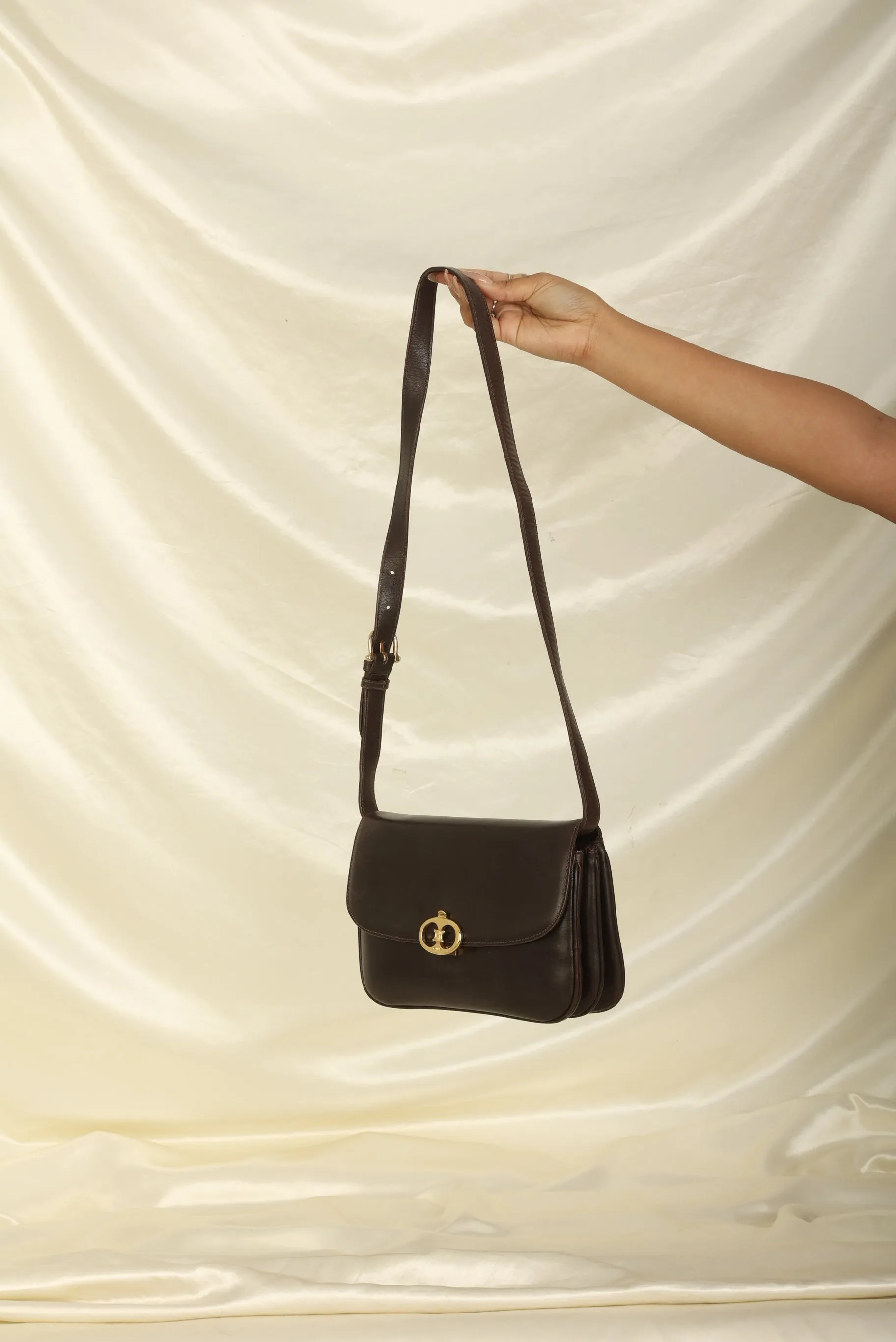 Celine Triomphe Boxcalf Shoulder Bag