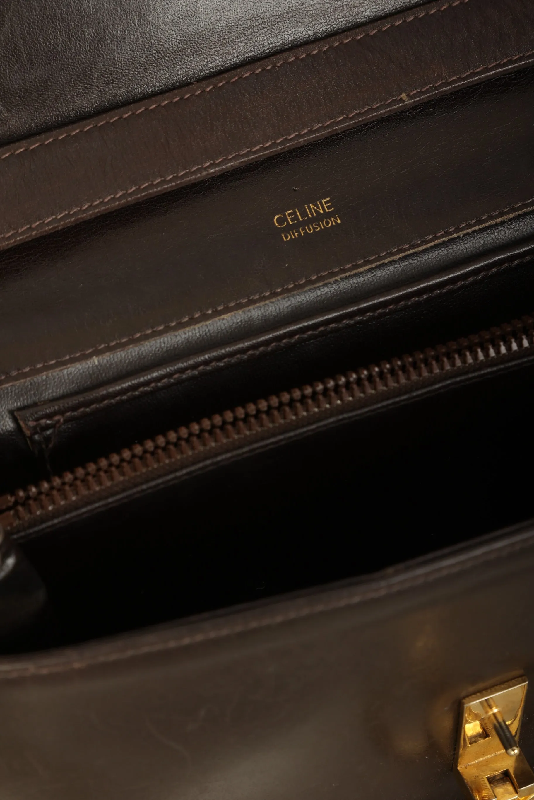 Celine Triomphe Boxcalf Shoulder Bag
