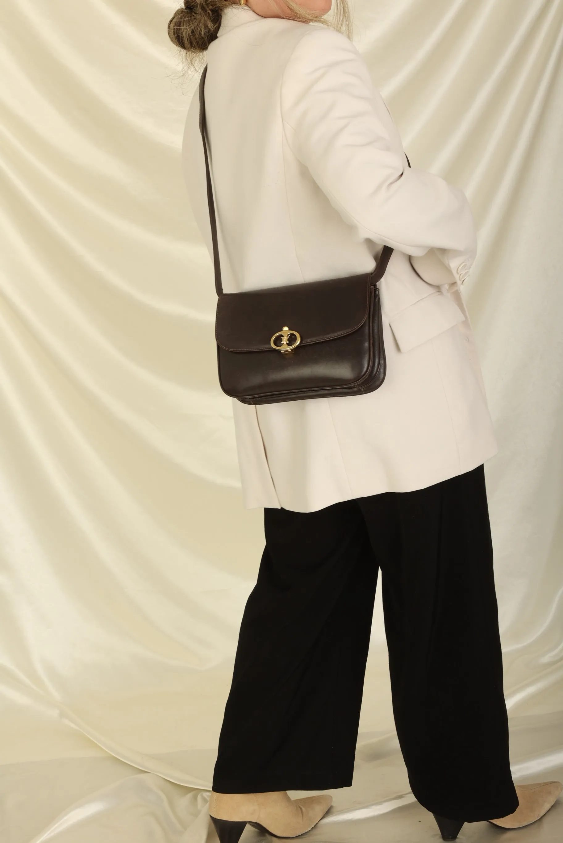 Celine Triomphe Boxcalf Shoulder Bag