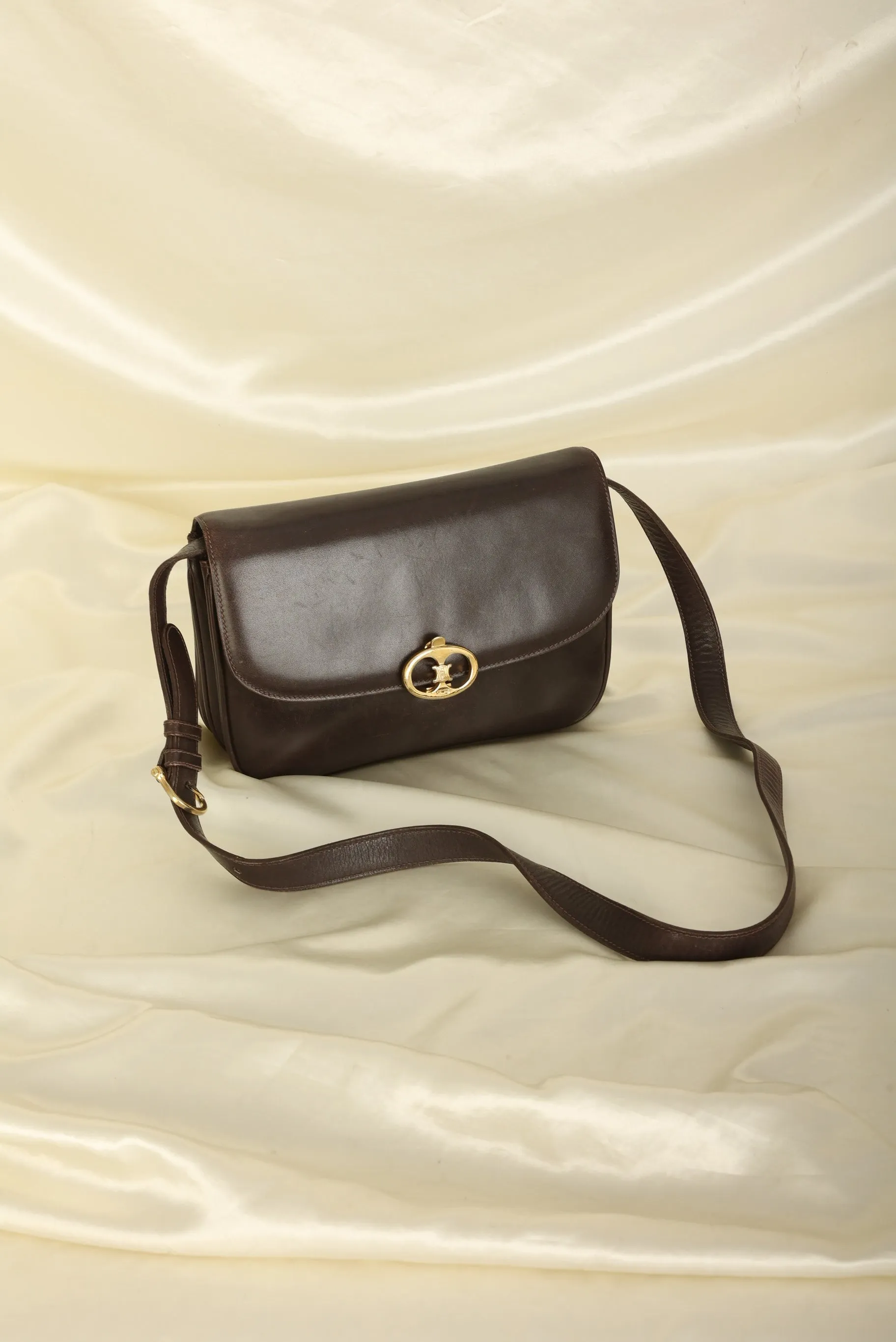 Celine Triomphe Boxcalf Shoulder Bag