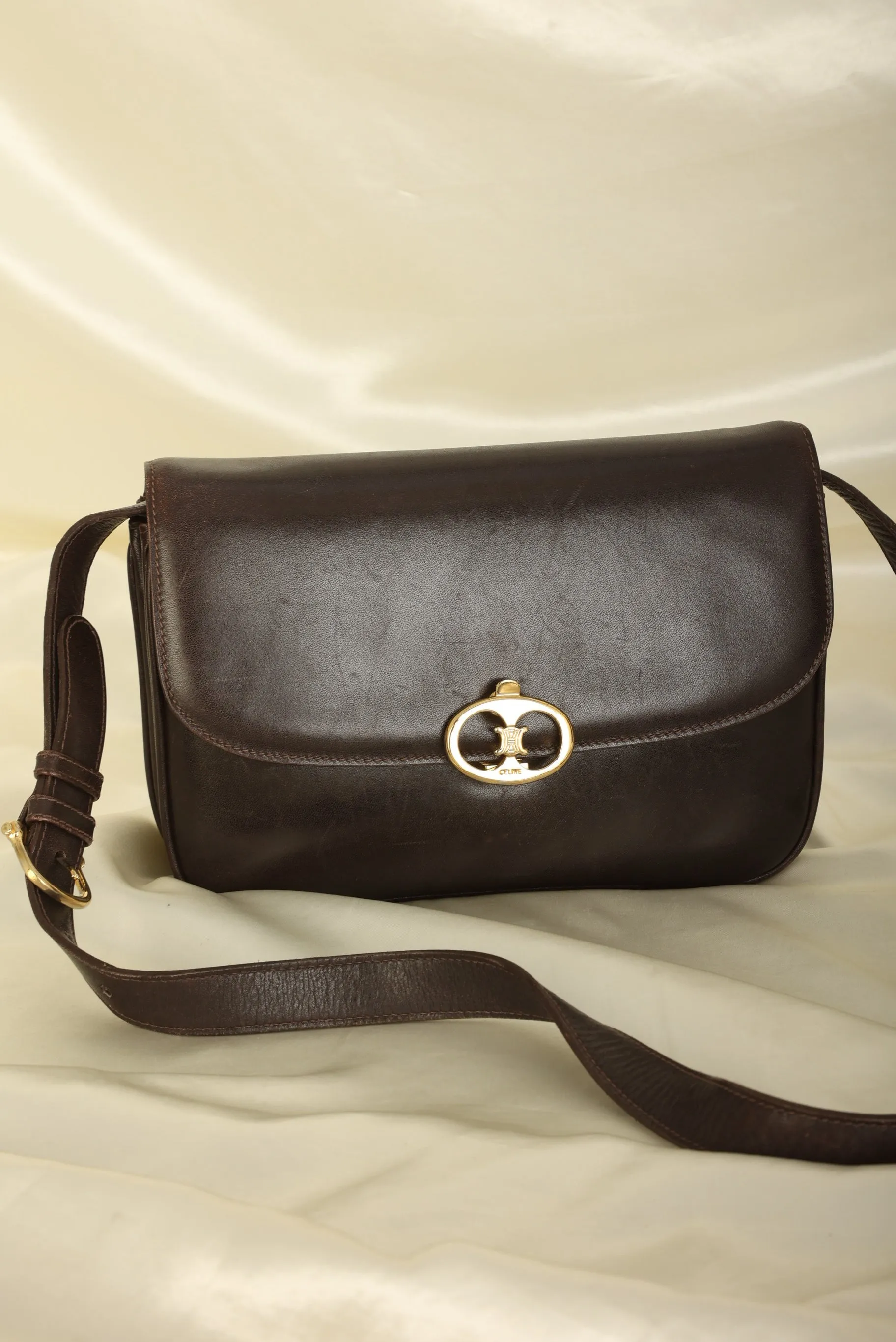 Celine Triomphe Boxcalf Shoulder Bag