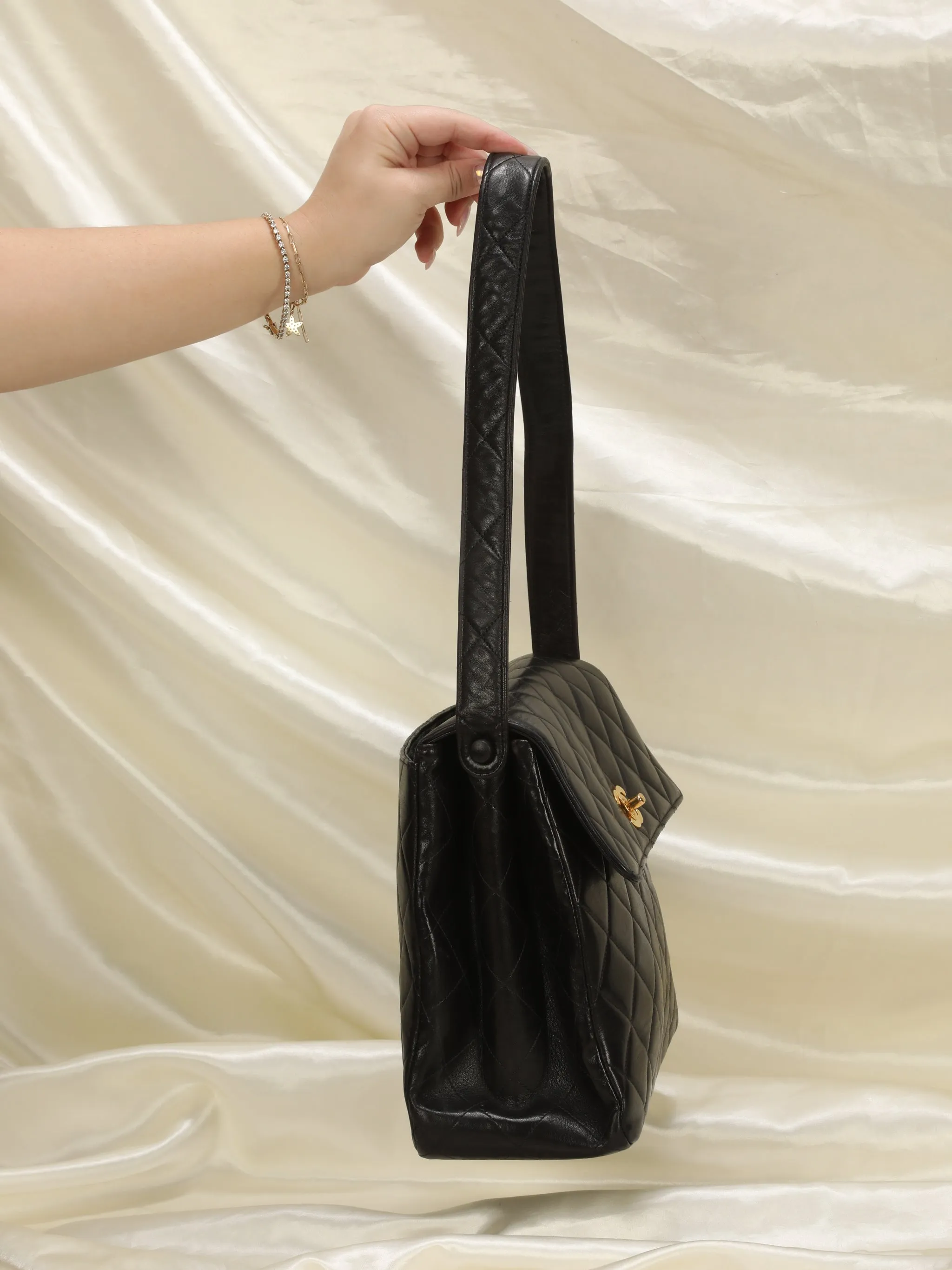 CL Lambskin Turnlock Shoulder Bag