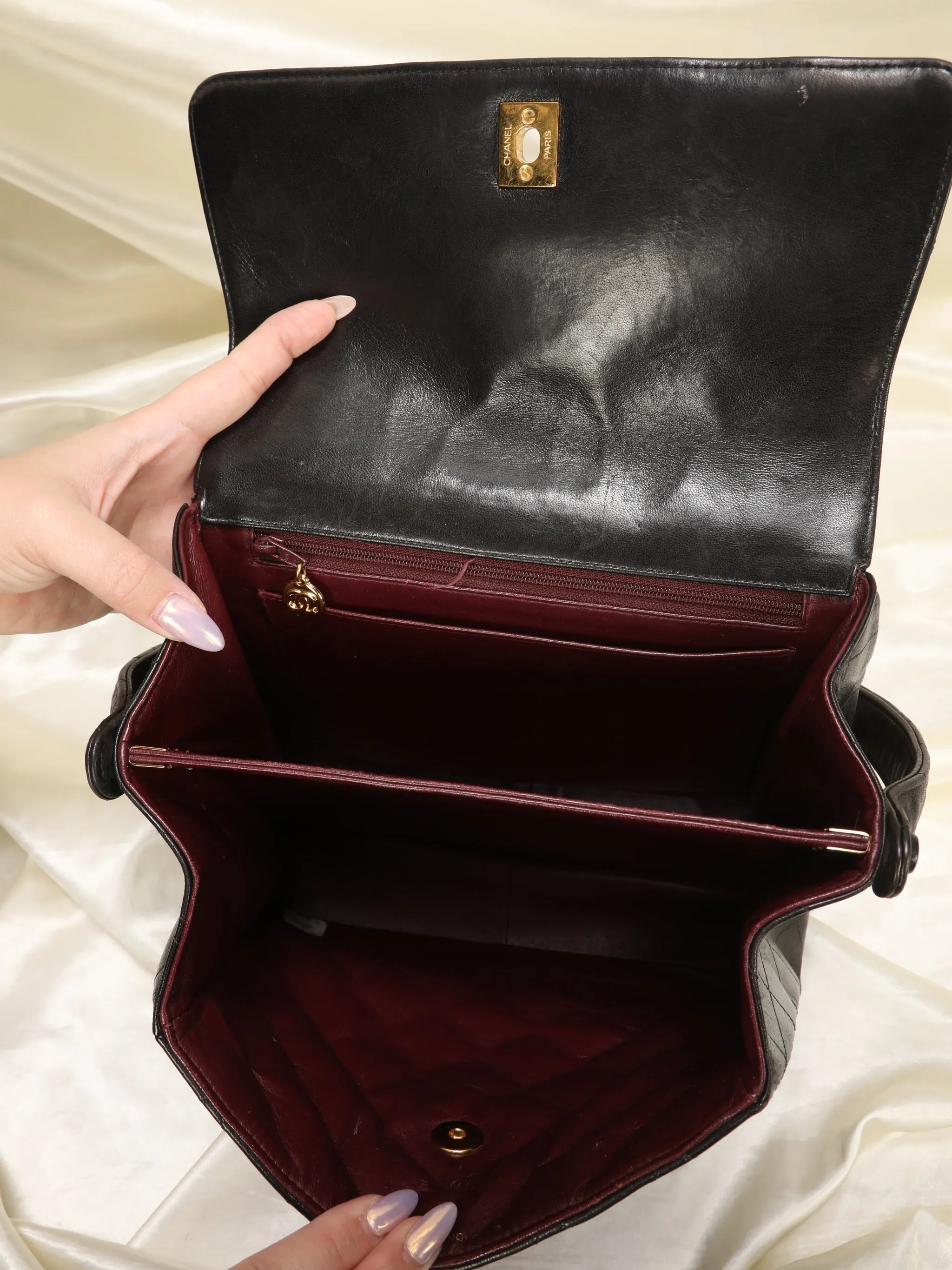 CL Lambskin Turnlock Shoulder Bag