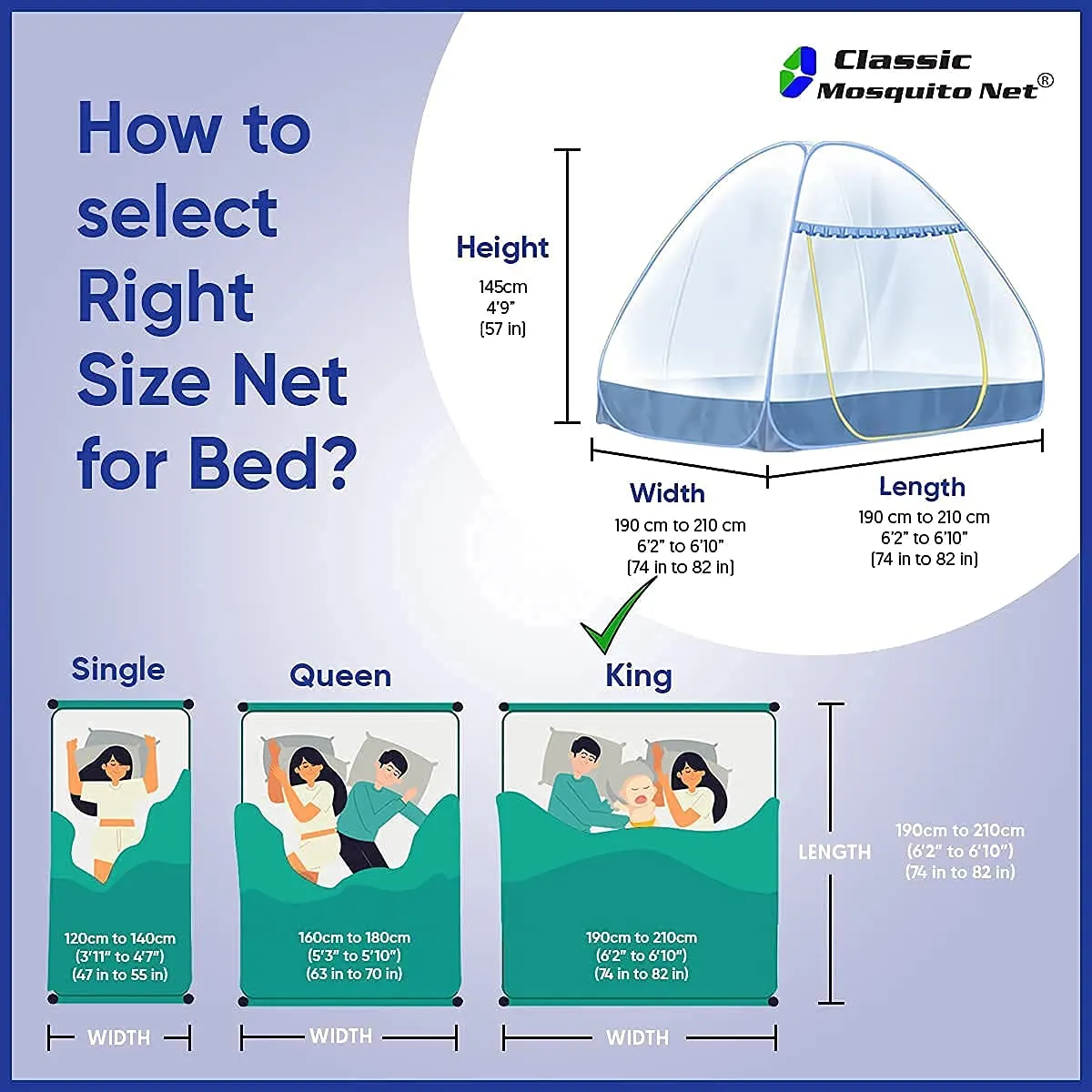 Classic Mosquito Net for King Size Double Bed | Foldable Machardani | Polyester Strong Net | Coated Corrosion Resistant Steel Wire - Red