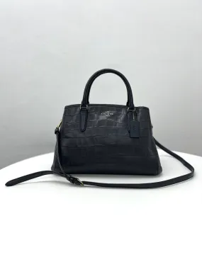 COACH ALLIGATOR PRINT SHOULDER BAG