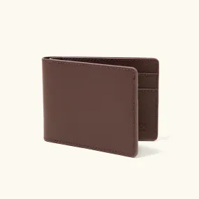 Cognac Recycled Leather Utility Bifold Wallet