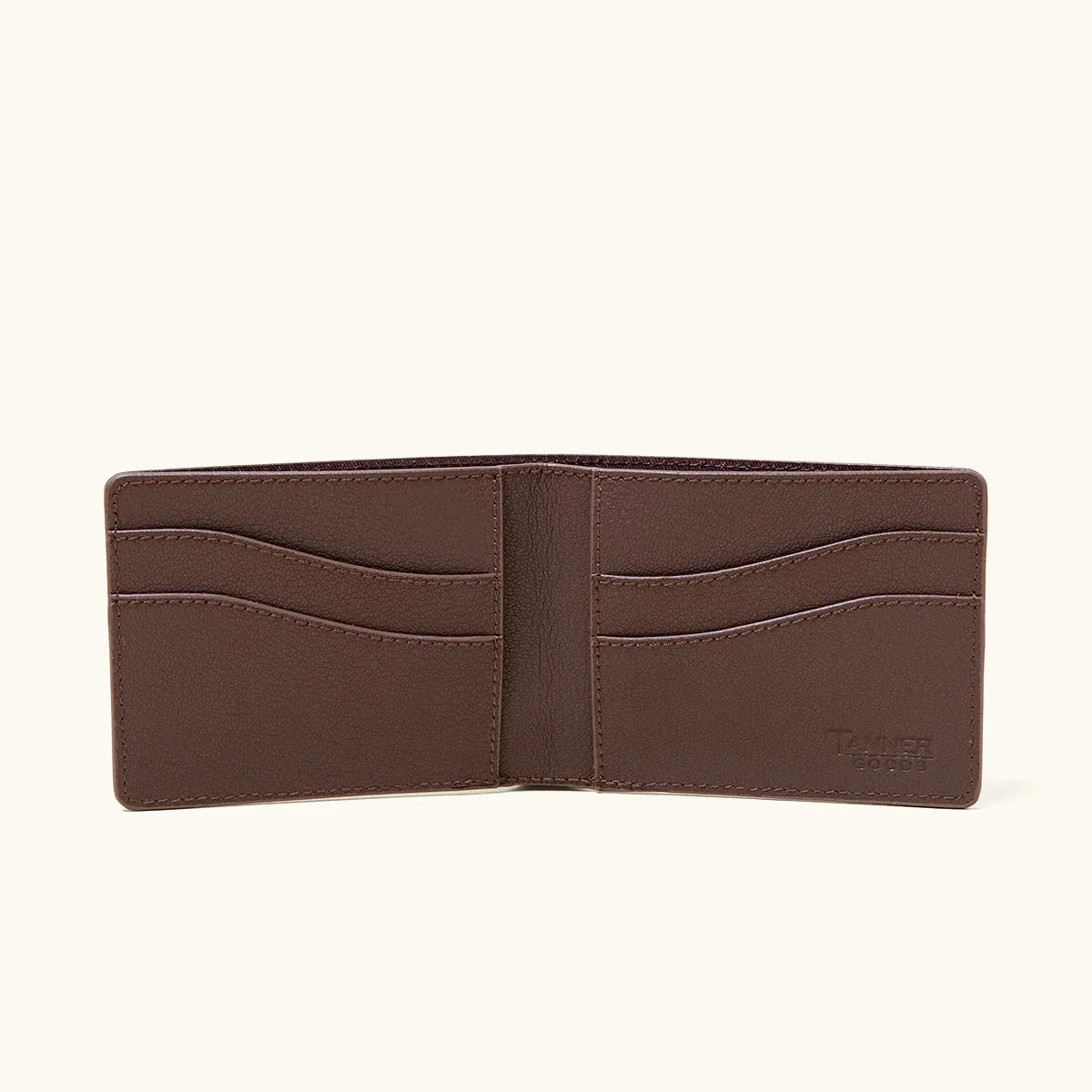 Cognac Recycled Leather Utility Bifold Wallet